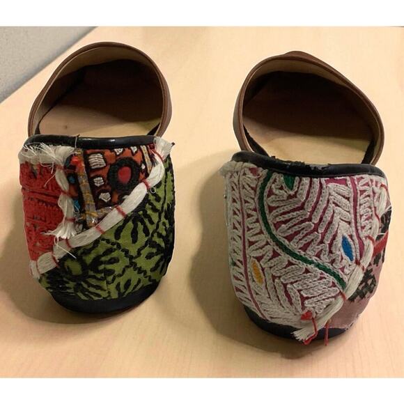 Free People D’orsay Rajah Embroidered pointed toe  flats size 40 - Picture 4 of 5